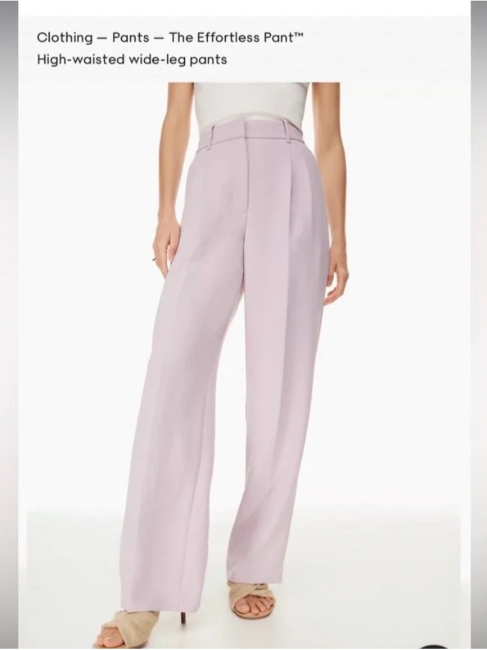 Aritiza Effortless High-Waist Wide-Leg Pants Lavender